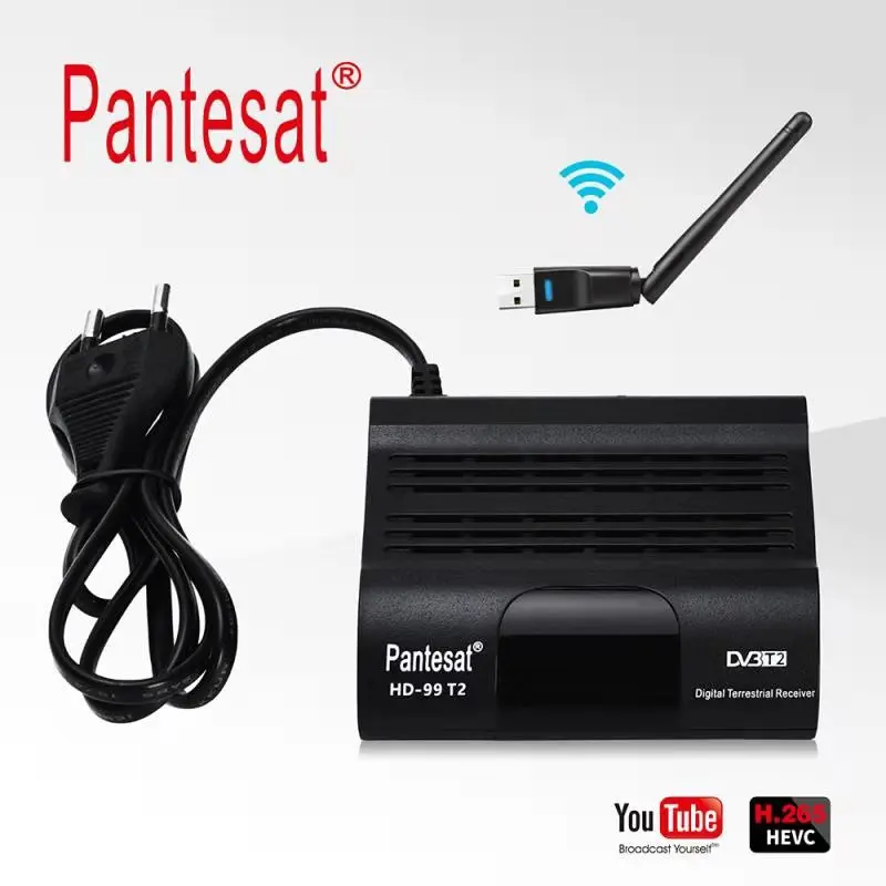 Цифровой ресивер HDMI DVB T2 H.265 Full HD 1080P Поддержка PVR Megogo Youtube IP ТВ Turner Vga T C Wi