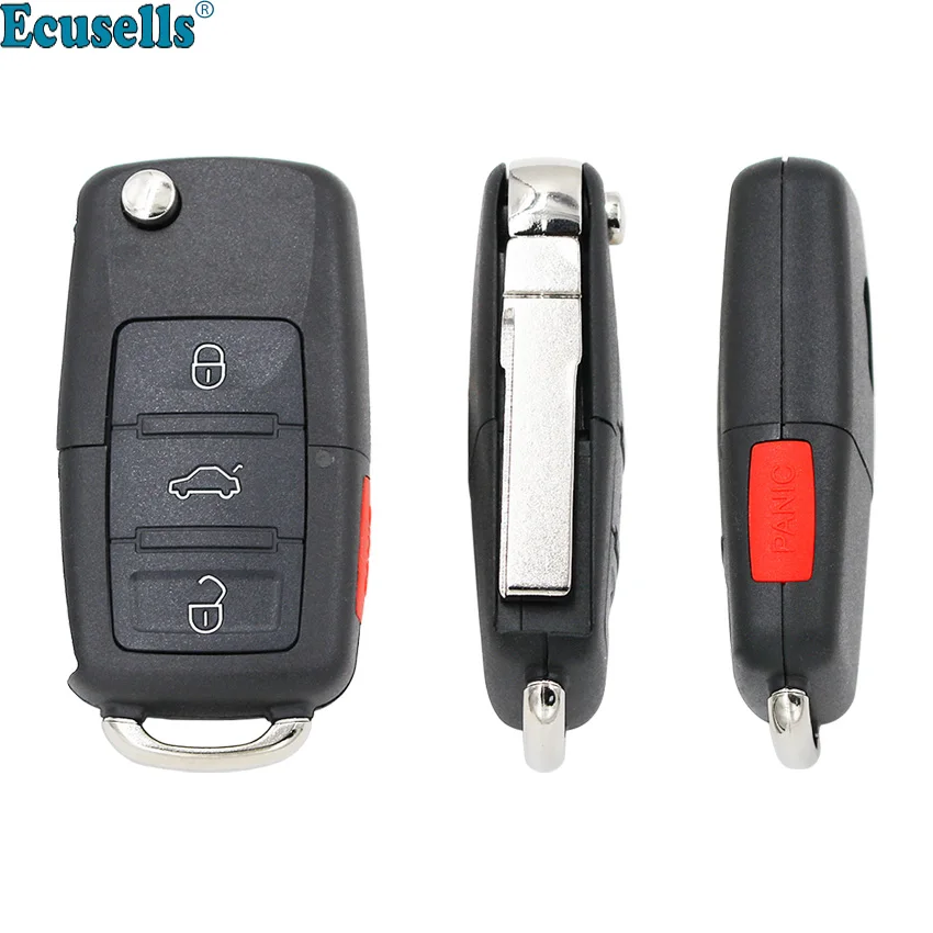 3 + 1/4 кнопки дистанционного ключа чехол для Фольксваген Bettle Polo Jetta Touareg Passat Golf с uncut