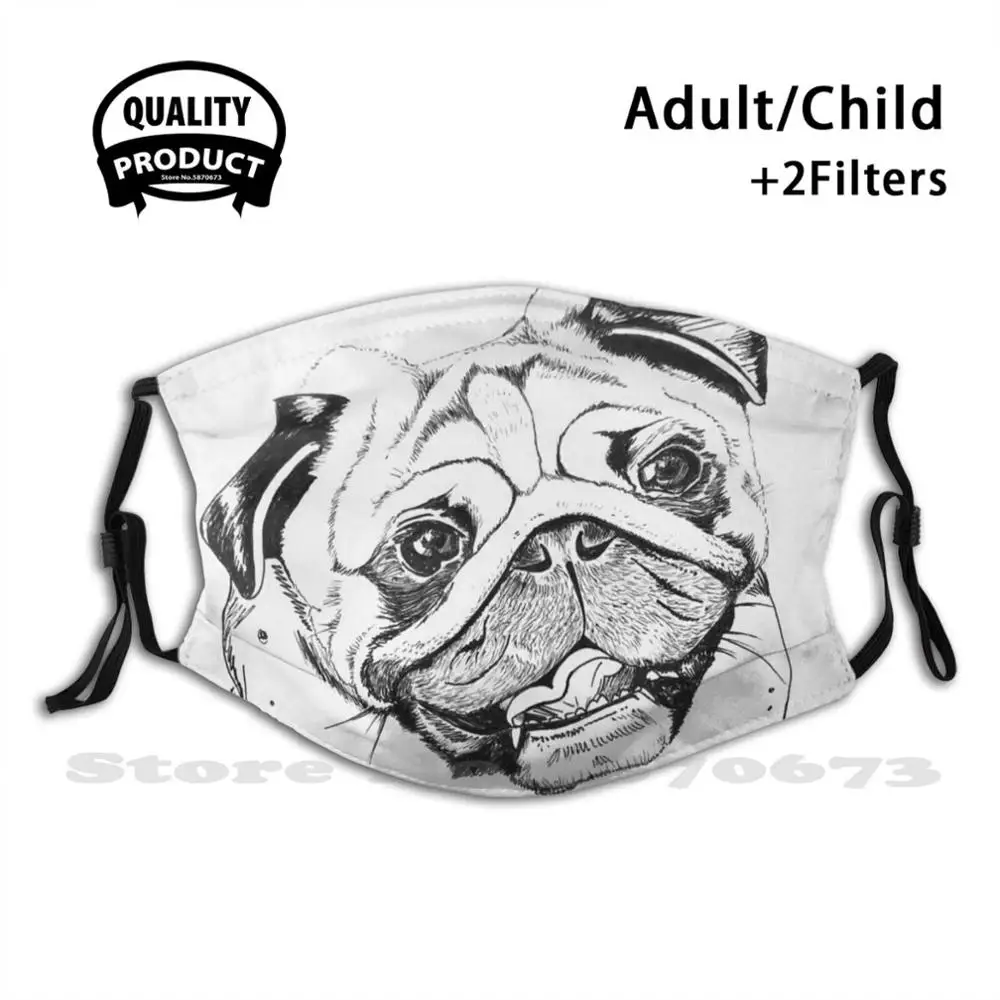 Горячая Распродажа с фильтром маски Мопс картофеля милой собачкой