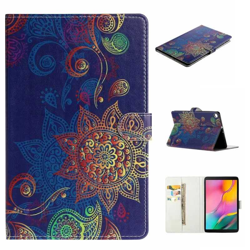 CASE Кожаный чехол для Samsung Galaxy Tab A 10,1 SM-T510 T515 Coque для Galaxy Tab A 10,1 T510 T515 крышка Capa+ пленка+ ручка - Цвет: CASE