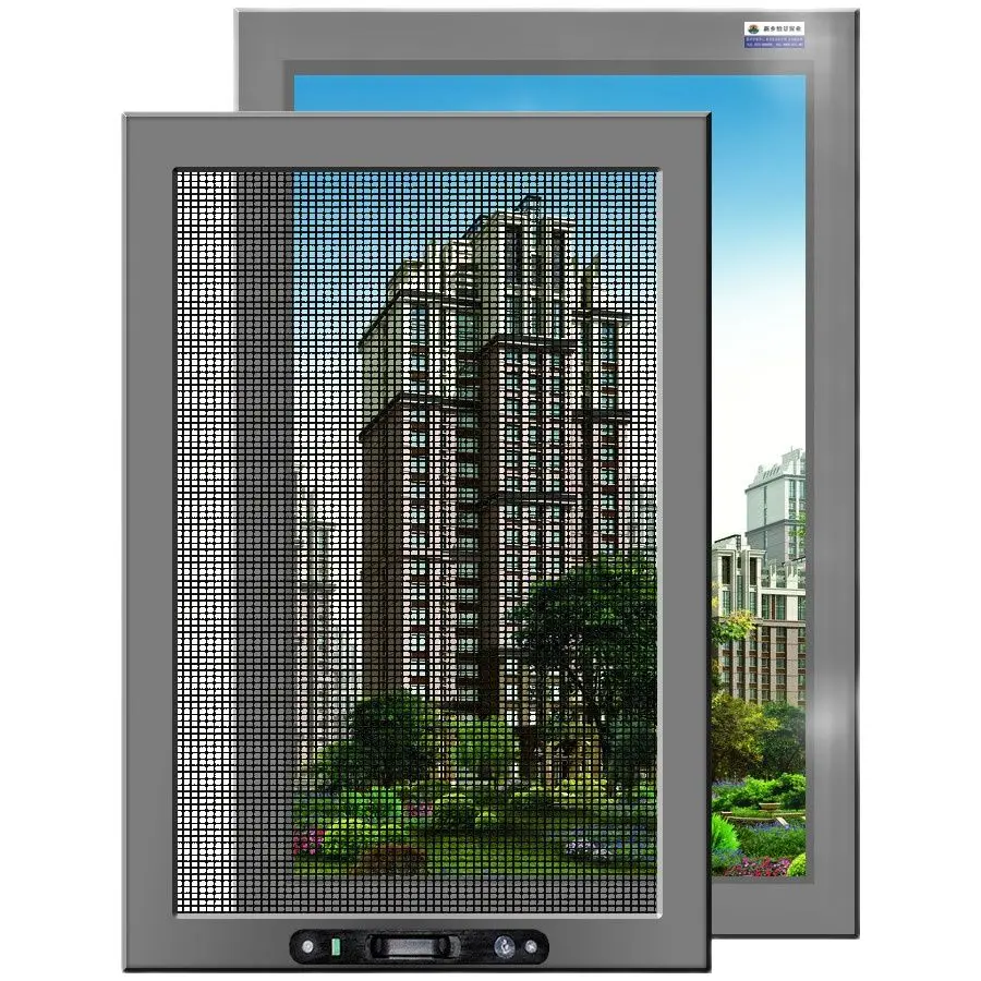 

Gold steel screen window anti-mosquito protection 304 stainless steel net double-frame screen window factory price direct sales