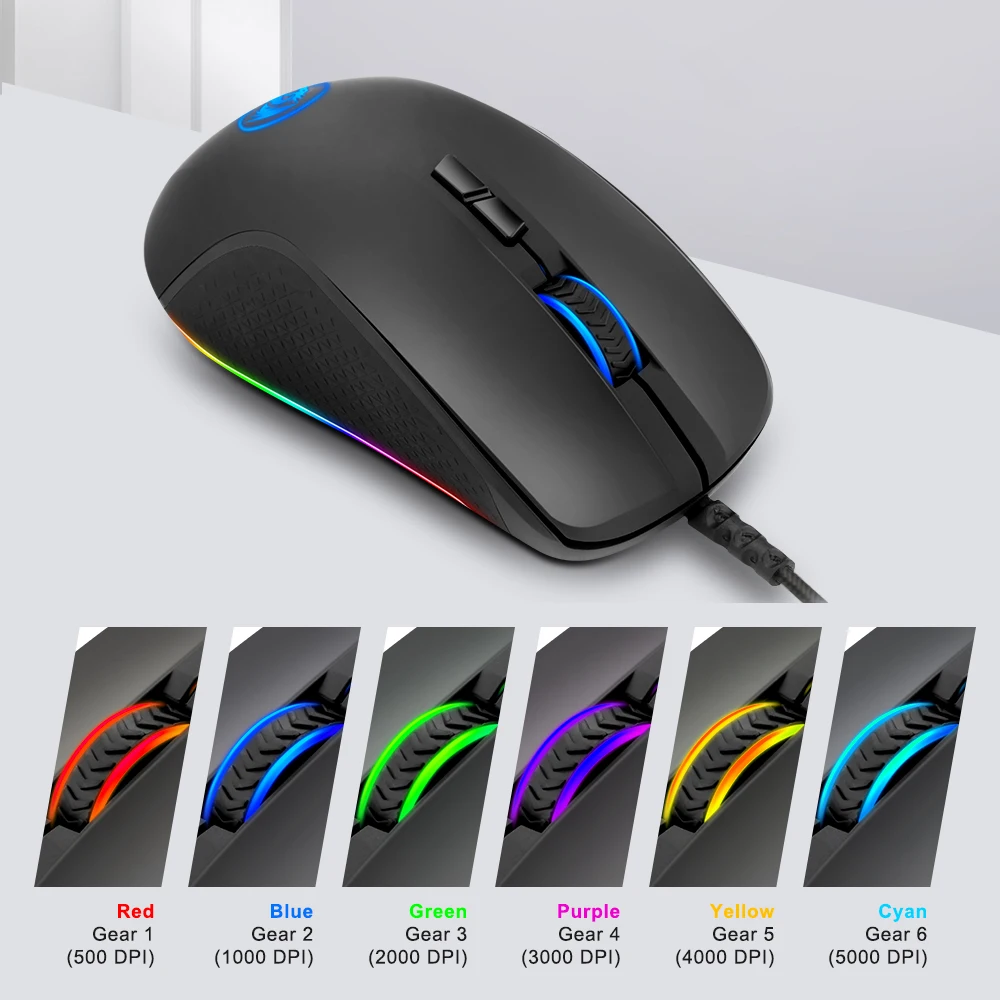 Redragon Stormrage M718 RGB USB Проводная игровая компьютерная мышь 10000 точек/дюйм 8 кнопок мыши