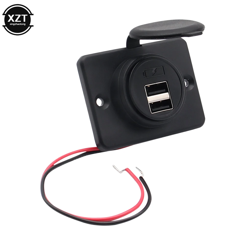 

Car Modified USB Charger With LED Aperture 12V 4.2A Dual USB Port Charger Socket for Car Boat ATV UTV Camper Caravans