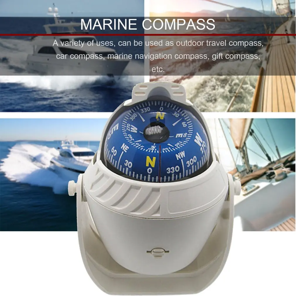 Sea Marine Waterproof High Precision Electronic Compass Navigation Positioning Compass Camping Gear LED Night Light For Boat Veh