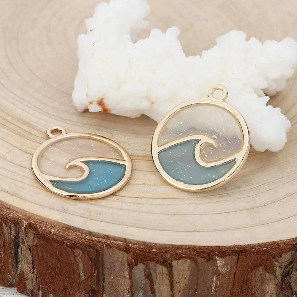 DoreenBeads модные подвески из сплавов на основе цинка круглая Золотая сталь серая