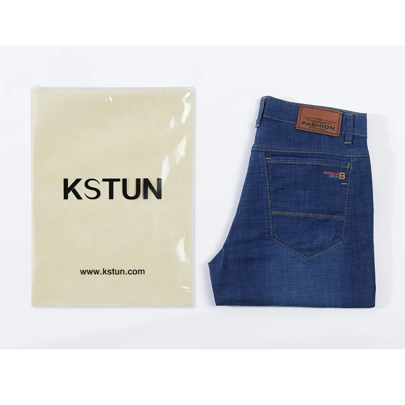 Джинсовые шорты KSTUN мужские стрейчевые брюки прямого кроя Regular Fit хлопковые