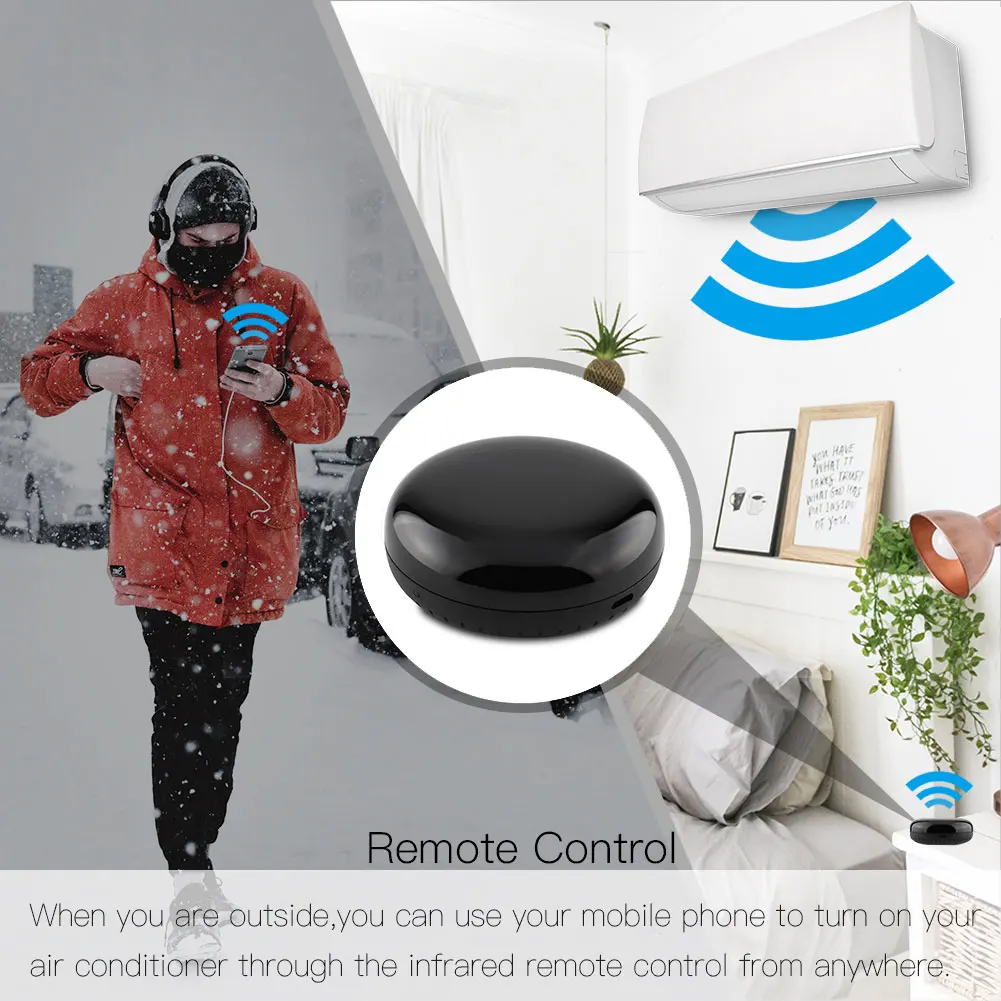 

SHACKER WiFi telecomando IR per condizionatore d'aria TV Smart Home telecomando universale a infrarossi per Alexa Google Home