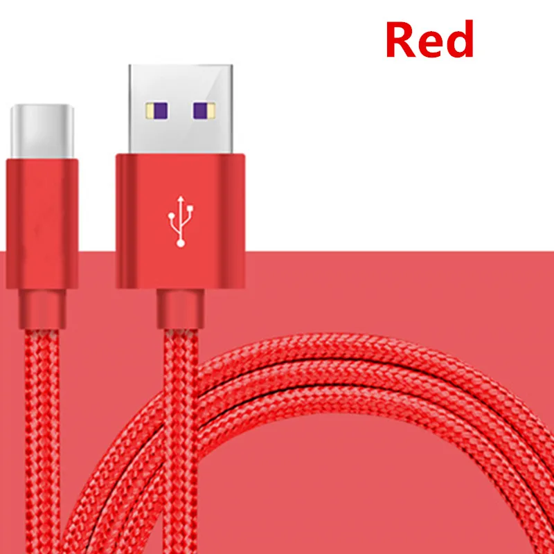 Кабель USB type C для быстрой зарядки и синхронизации данных Kable 1 м 2 м 3 м шнур зарядного устройства для телефона UMiDiGi power F1 Play S3 Pro One Max S2 Z1 Z2 Pro - Цвет: red