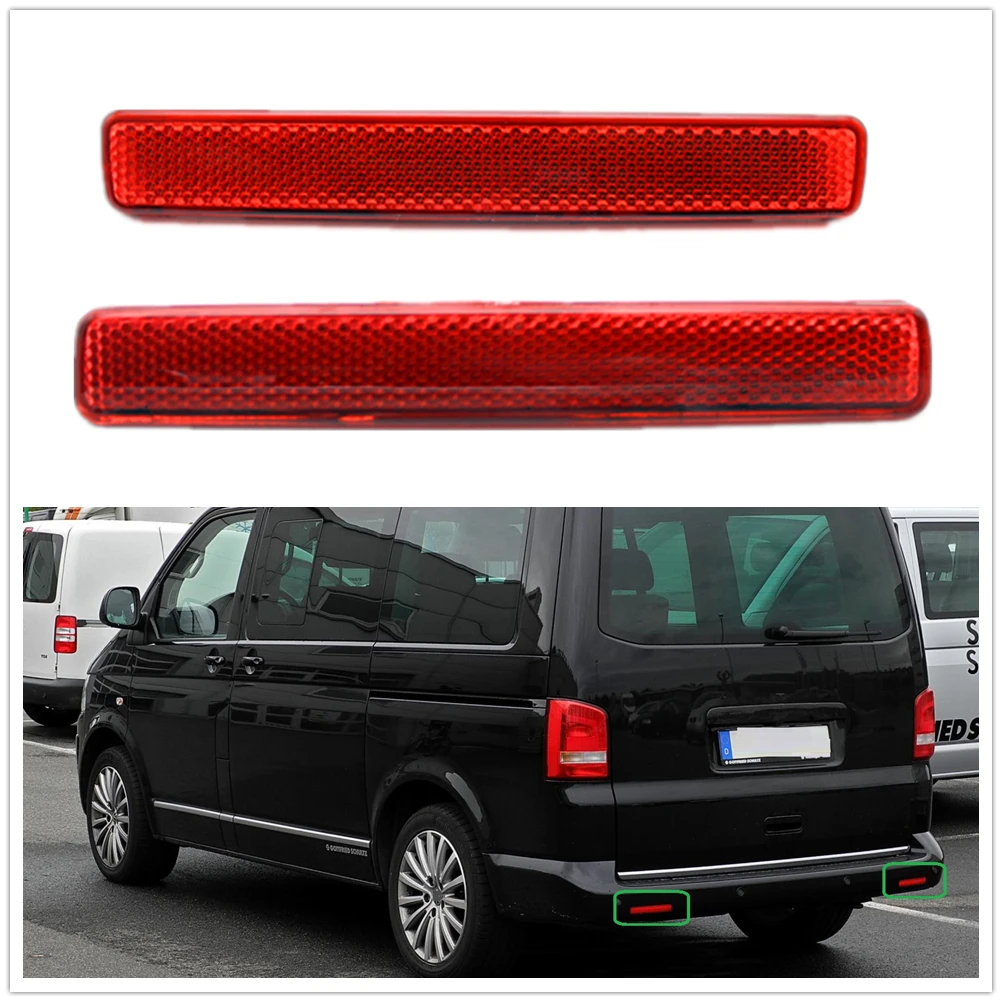 2 шт. левый и правый для VW Transporter Multivan T5 T6 2010-2015 красный задний бампер отражатель