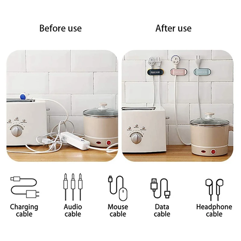 16 шт. зажимы для кабеля зажим самоклеящийся органайзер держатель штепсельной