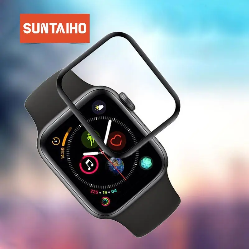 Защитная пленка Suntaiho для Apple watch 3 i Series 4 3D полное покрытие краев сенсорная точка