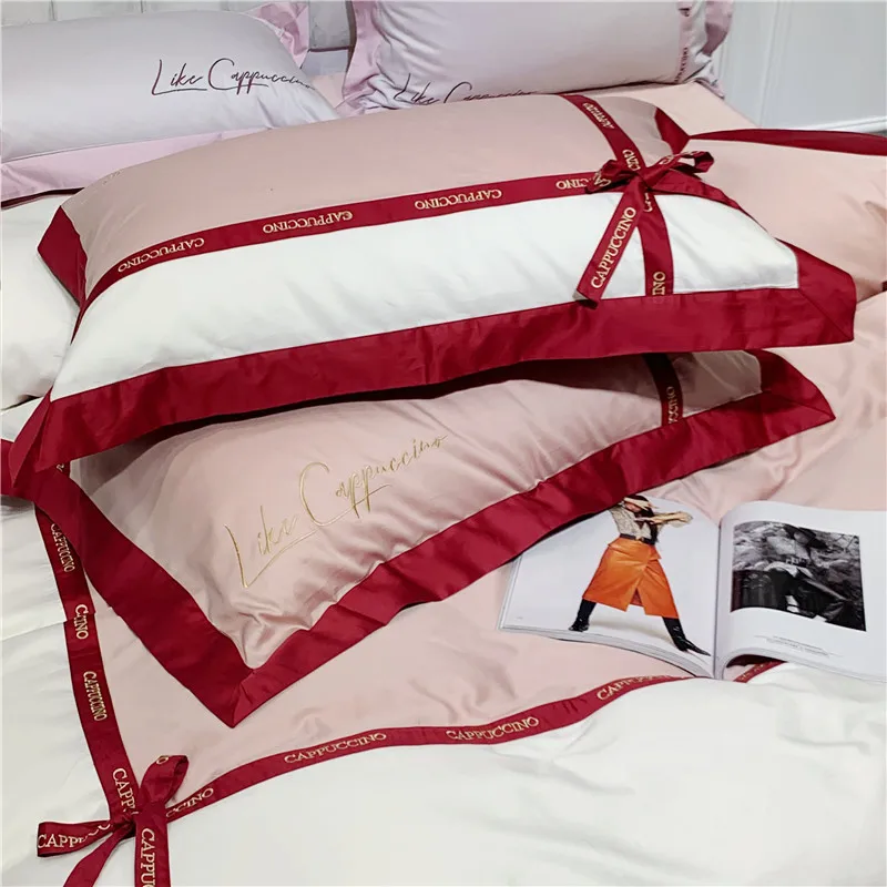 Постельное белье в стиле принцессы из египетского хлопка мягкое Сатиновое