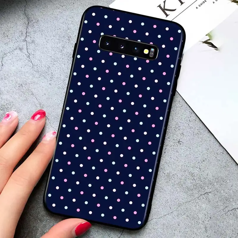 

Colorful Polka Dots for Samsung Galaxy S21 Ultra Plus 5G Note 20 10 9 8 S10 S9 S8 S7 S6 Edge Plus Black Phone Case
