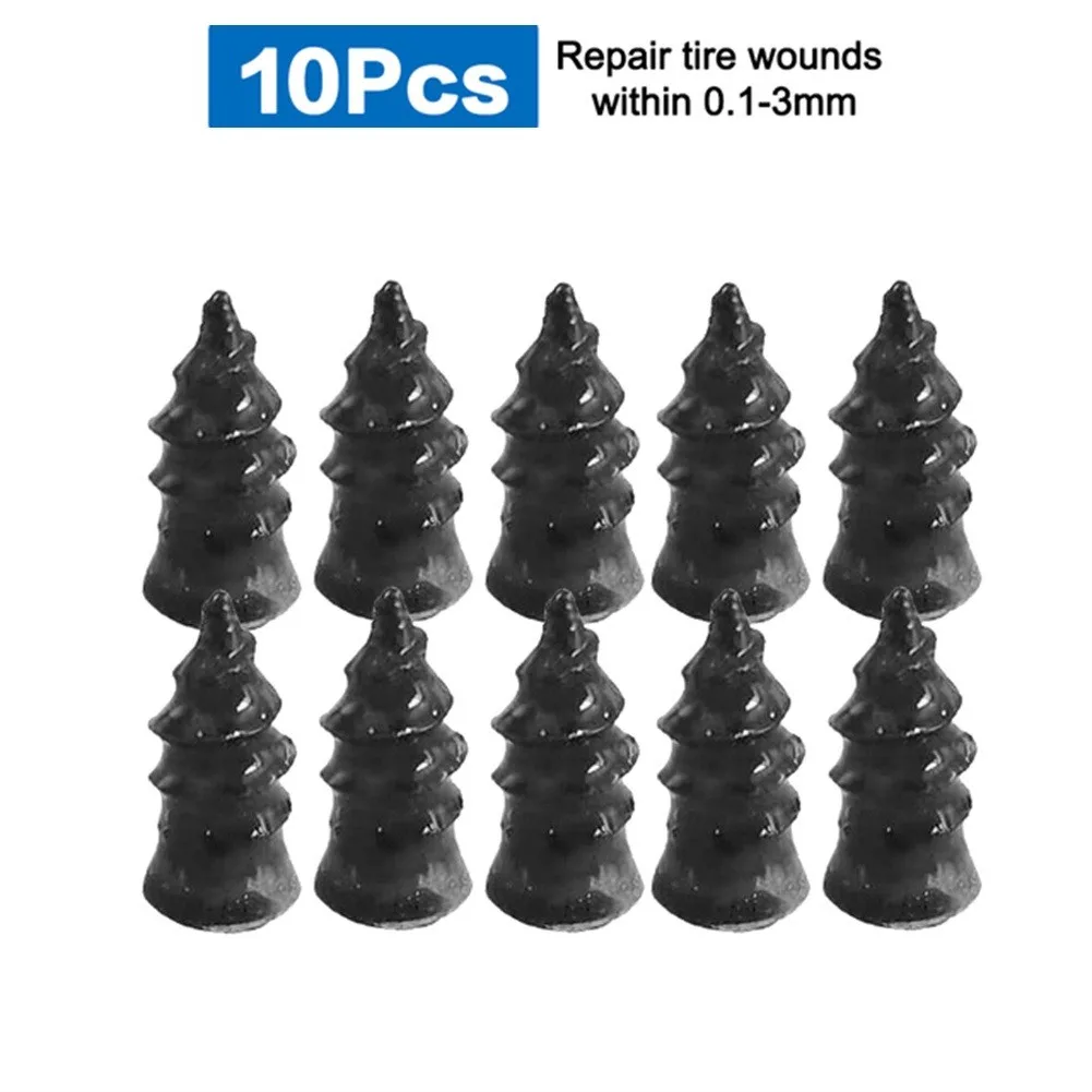 

10pcsVacuum Tyre Repair Nail Kit For Motorcycle Car Scooter Rubber Tubeless Tire Repair Tool Set Glue Free Repair Tire Film Nail