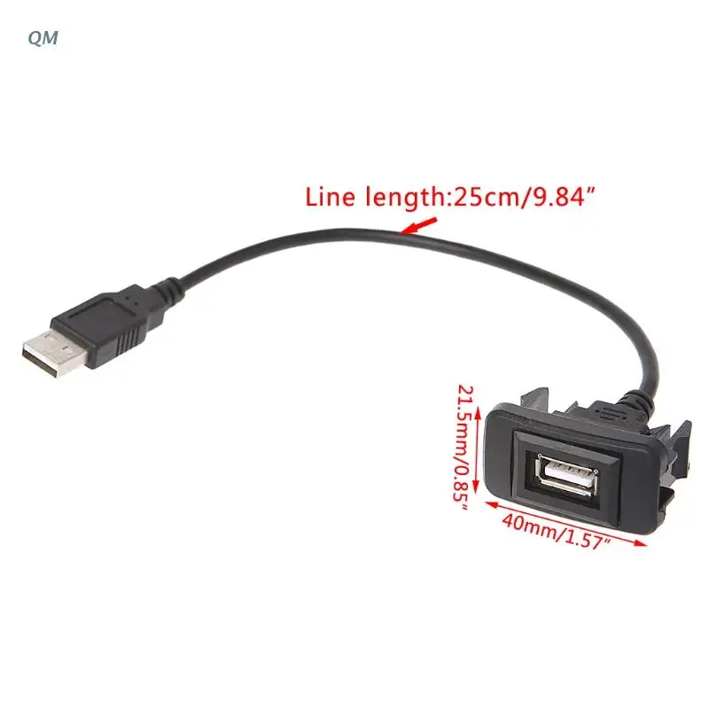 

AUX USB Port Cable Adapter 12-24V Cord Wire USB Charging Adapter for toyota VIGO 13MF