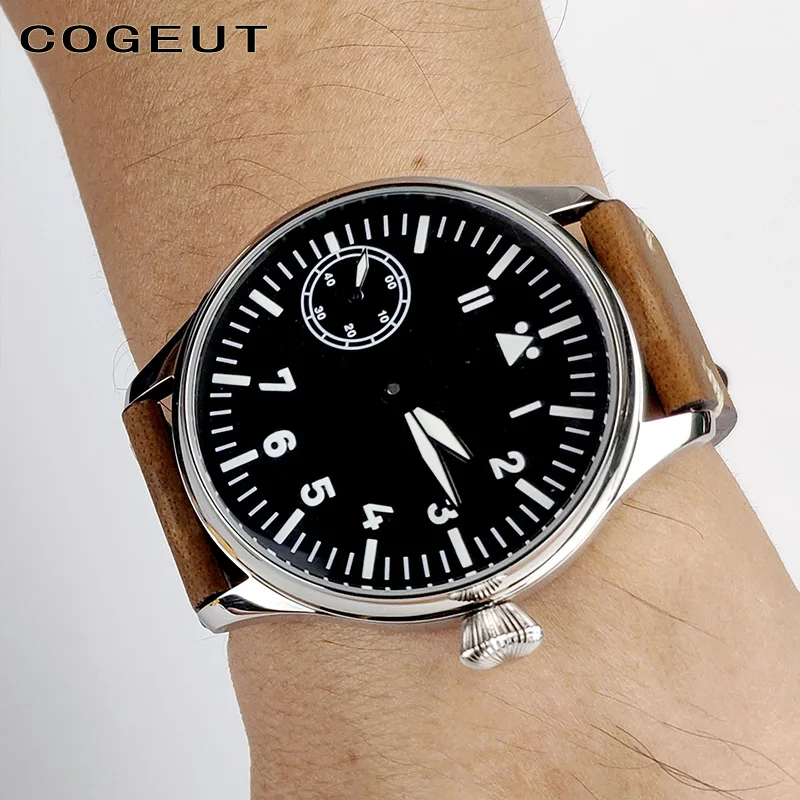 Мужские механические часы pilot Seagull st3600 6497 сапфировые Corgeut винтажные военные наручные часы 17 драгоценностей ручной работы 44 мм