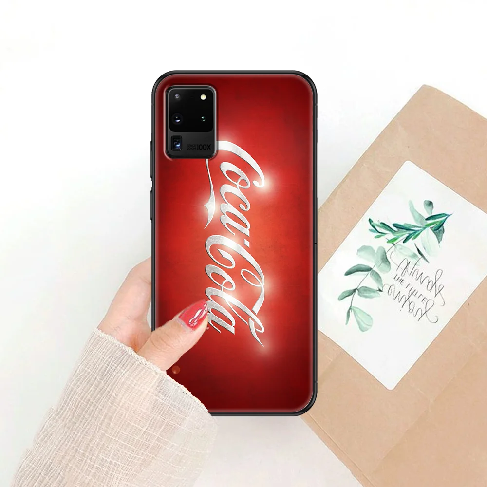 

Drink Coke Brand Phone case For Samsung Galaxy Note 4 8 9 10 20 S8 S9 S10 S10E S20 Plus UITRA Ultra black fashion bumper art