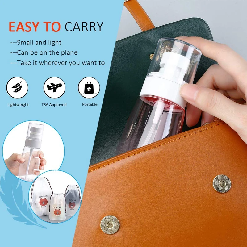 

6Pcs Spray Bottle 60Ml+100Ml Fine Mist Spray Bottle Refillable Portable Containers Sprayer for Travel Makeup