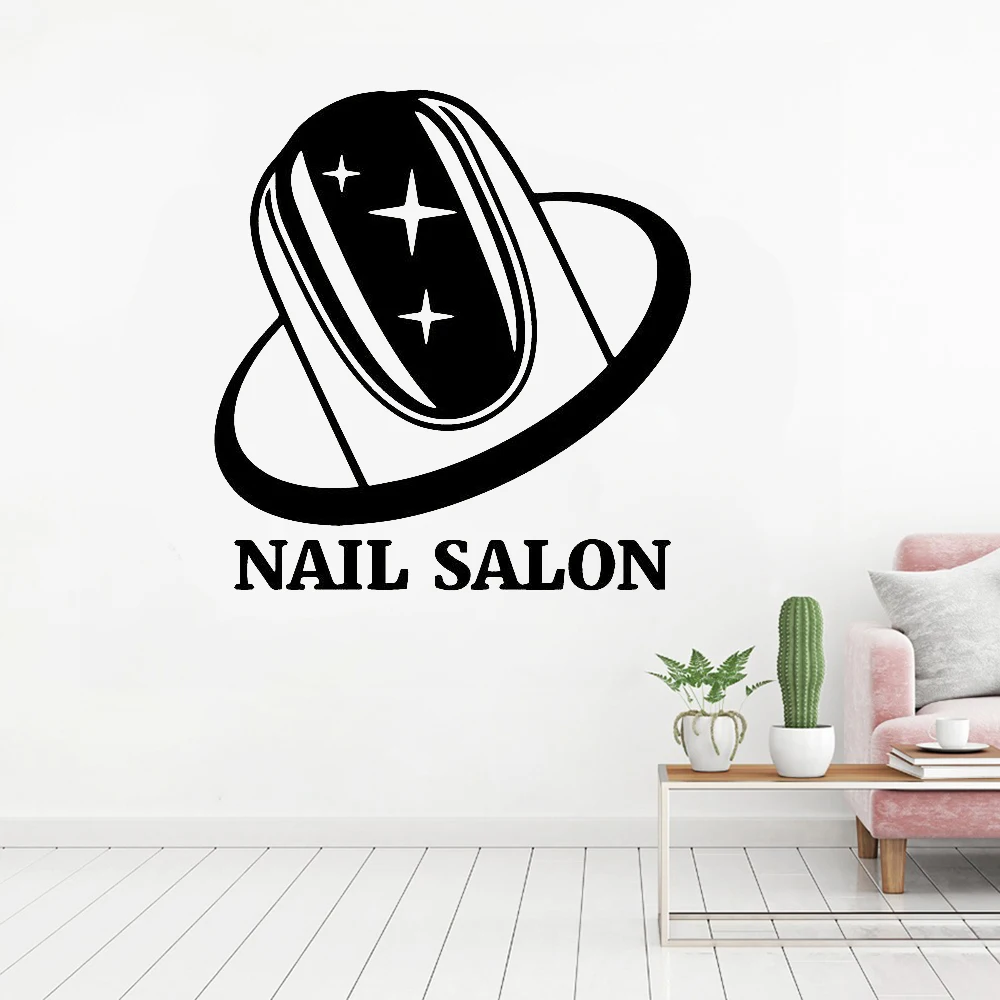 

Маникюрные настенные наклейки, наклейки на стену для маникюрного салона, самоклеящиеся виниловые настенные украшения для салона красоты, у...