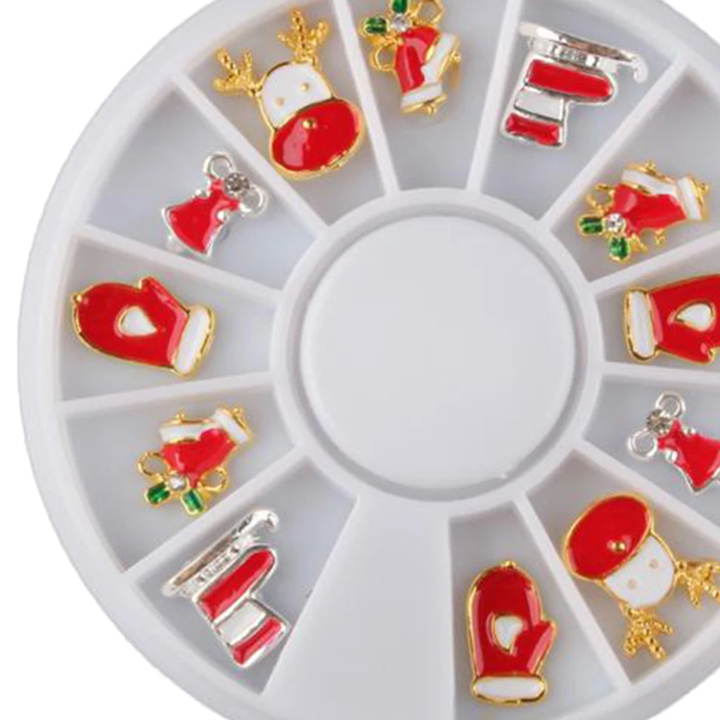 

Милые Накладные Ногти украшения ювелирные изделия рождественские украшения 3D DIY