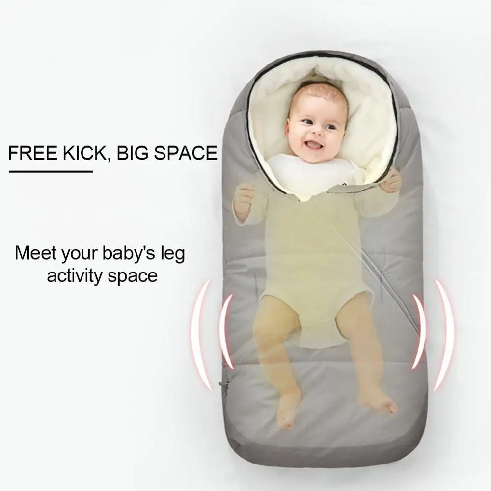 Детский спальный мешок для младенцев зимняя кровать роскошный коляски толстый