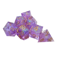 7 pieces resin dnd dice role playing dice rpg games pathfinder resin dices set
