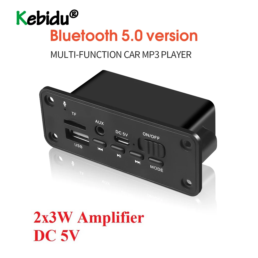 Car MP3 Player Bluetooth Module Mp3 Decoder Board Handsfree 2 X 3W Speaker FM Radio 5V TF USB AUX Audio DC | Электроника