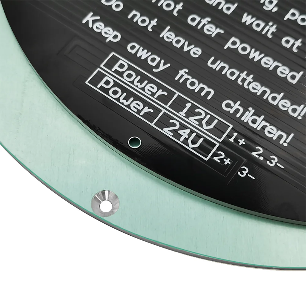 Круглая алюминиевая нагревательная платформа MK3 для 3D-принтера Delta Rostock Kossel 12 В 24 |