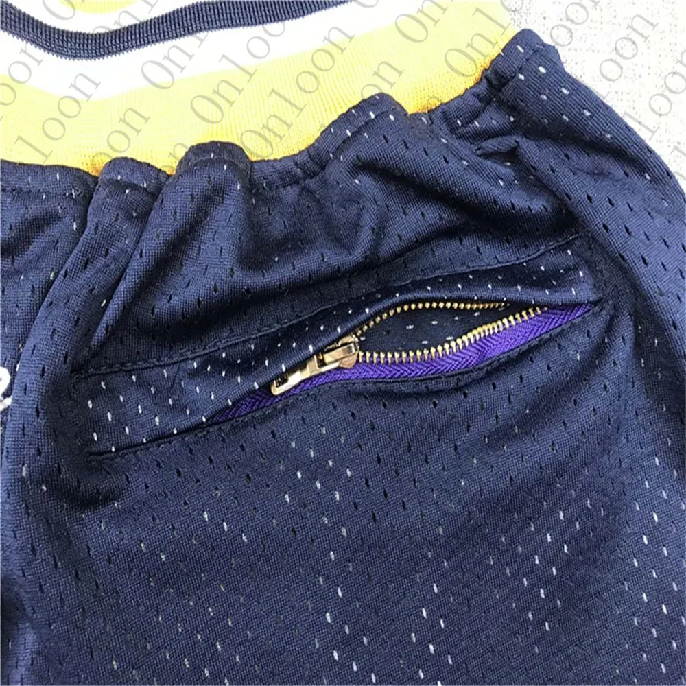 

2021New Pattern Men's American Basketball Michigan Shorts Elastic Belts Pocket Pants Yellow Jerseys