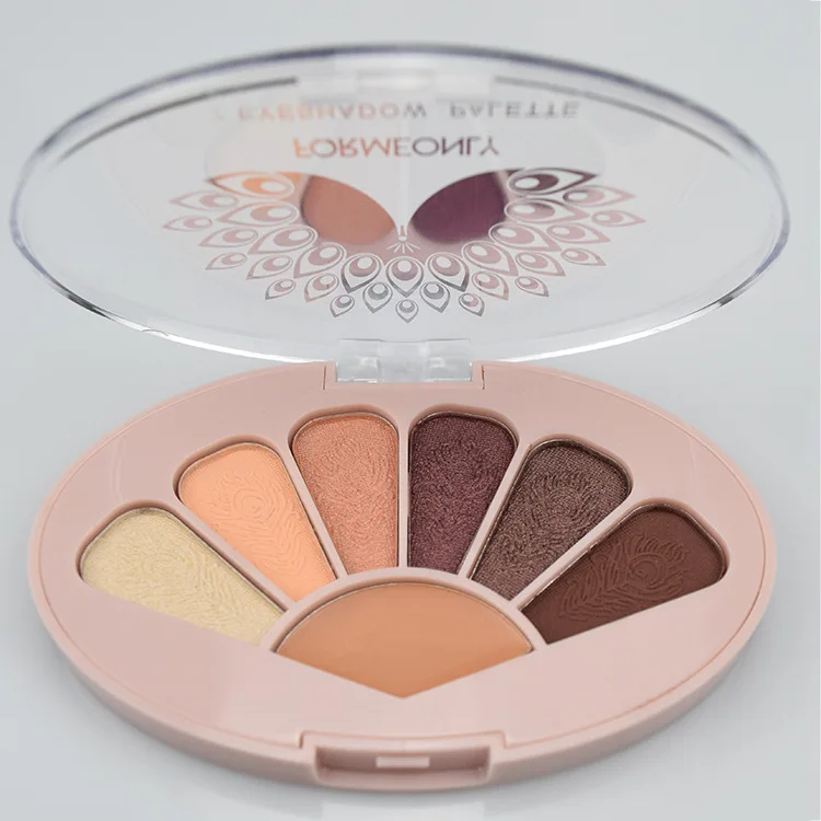 Новая палитра для макияжа 6 цветов теней век в стиле павлина матовая Обнаженная