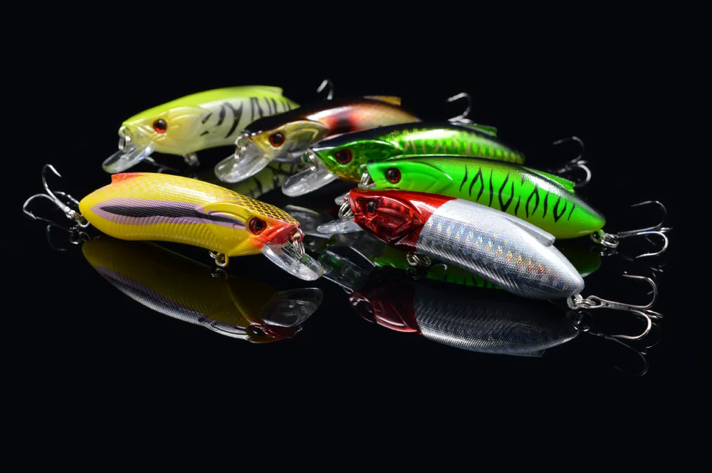

6 PCS explosion lures Mino 8cm 15g of bionic bait fishing tackle hard lure full set