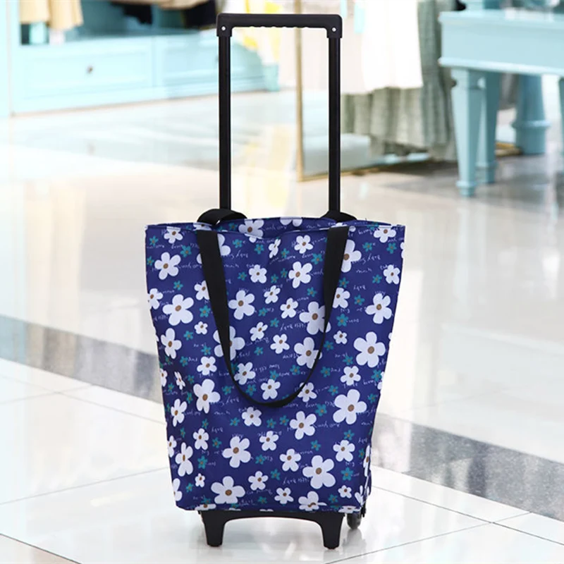 Складная сумка для покупок женская большая тележка сумки органайзер Портативная