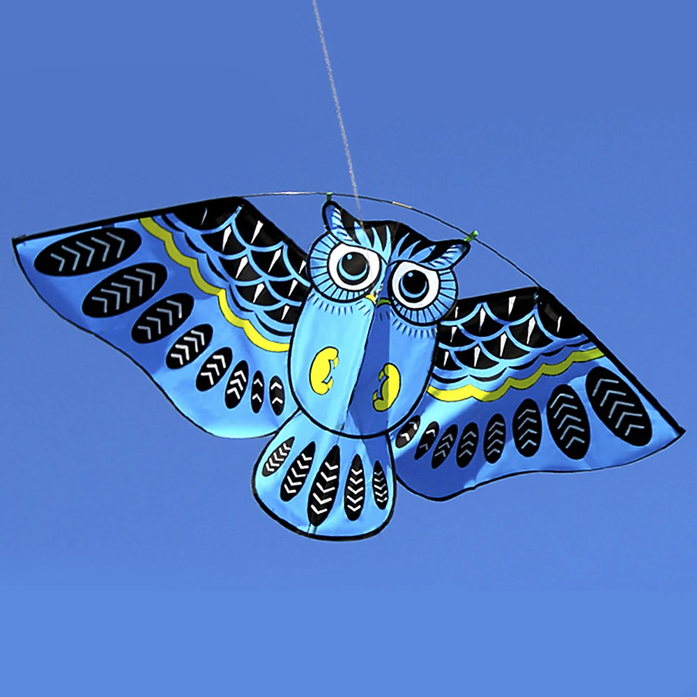 Новый Красочный легкий Летающий змей 43x20 дюймов с мультяшной совой 50 м линией