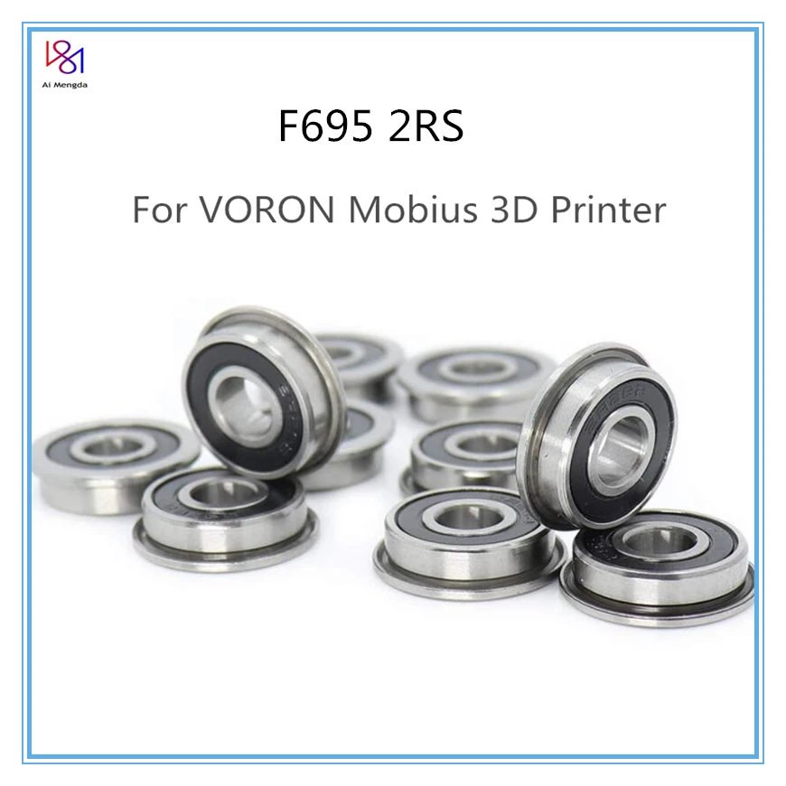 Подшипник F695 2RS 5*13*4 мм 10 шт. фланцевый миниатюрный RS шариковые подшипники F695RS для