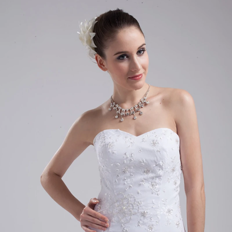 Сексуальное Кружевное длинное свадебное платье с открытой спиной и аппликацией