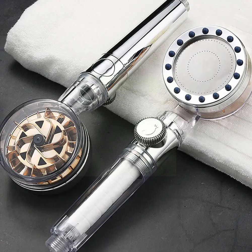 

Pressurized Nozzle Turbo Shower Head One-Key Stop Water Waterline Pressure Shower Saving Accessories Magic Head Bathroom Hi S5T1