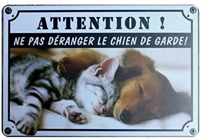 

Cats and Dogs Tin Sign Wall Retro Metal Bar Pub Poster Metal 8x12 Inches
