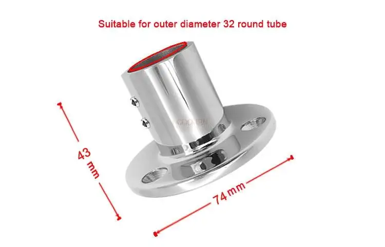 Труба из нержавеющей стали 316 32 мм 90 градусов круглая опорная основа для лодки