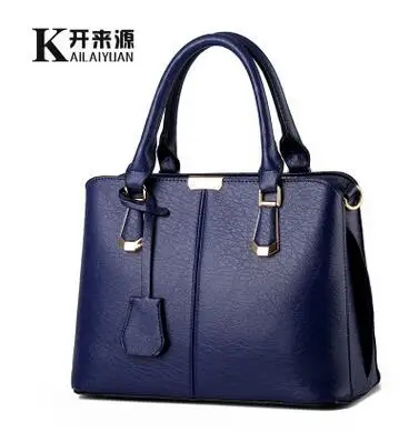 Женские сумки из натуральной кожи, новинка, женские корейские модные сумки через плечо, милая сумка на плечо - Цвет: Темно-синий