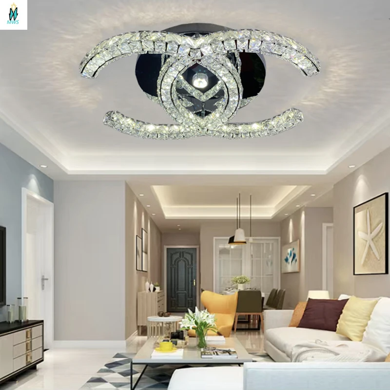 

Nordic Modern Crystal Ceiling Lamp Creative Interior Decor Led Light for Living Room Bedroom Aisle Personality Ceiling LED Lamps