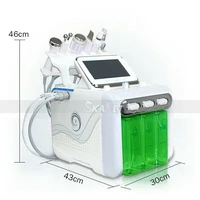 6 IN 1 Small Bubble Oxygen  Water Jet Peel Hydrafacial Machine RF Facial Cleaning Blackhead Acne Ultrasonic Beauty Equipment