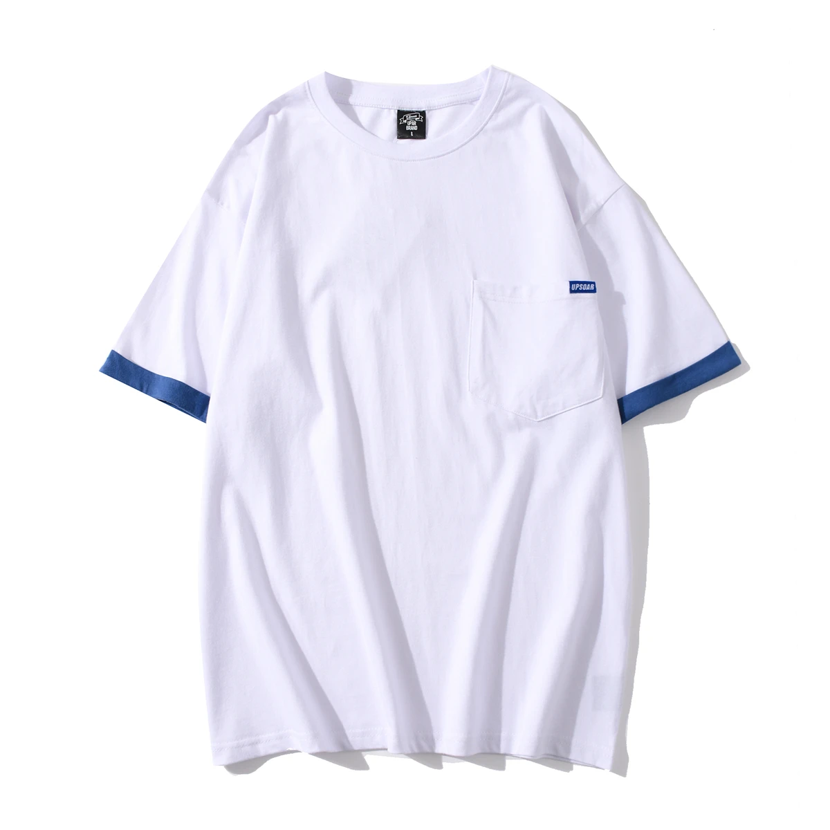 

Little Rain Men Solid Hip Hop Streetwear T Shirts 2021 Summer Mens Korean Fashions Cotton O-neck White T-shirt Couple Tees