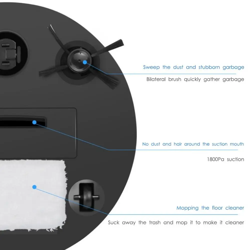 Бытовой Интеллектуальный подметающий робот ленивый 3-в-1 всасывание подметание и