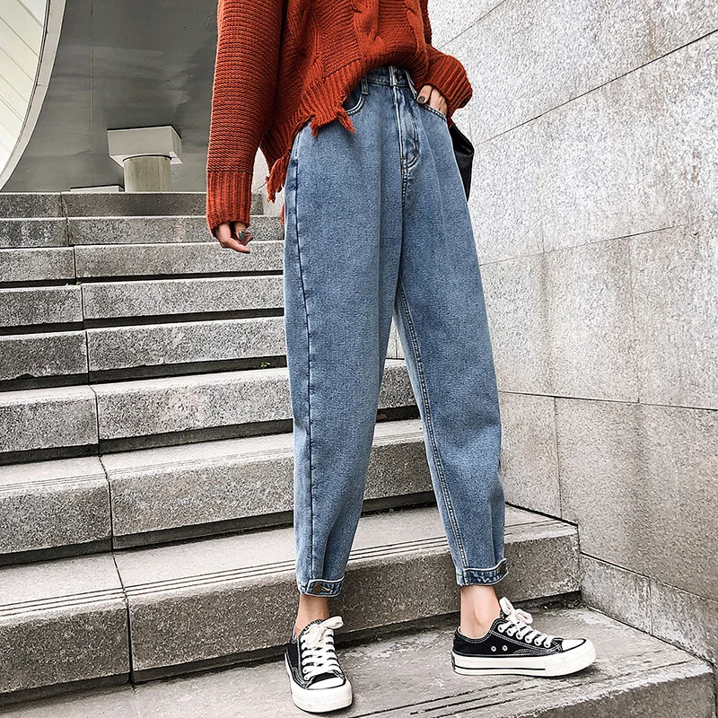 Толстые джинсы с флисовой подкладкой женская зимняя верхняя одежда в Корейском