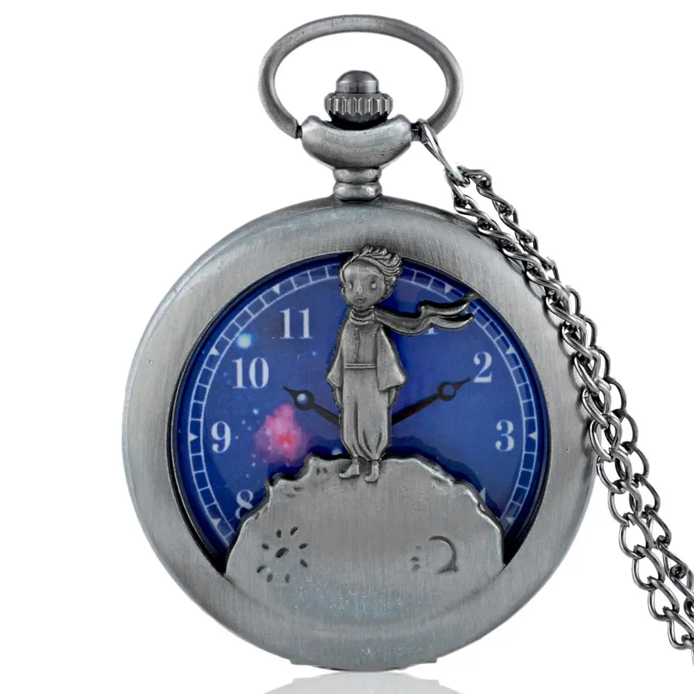 Новые поступления винтажные серые Маленький принц кварцевые карманные часы с