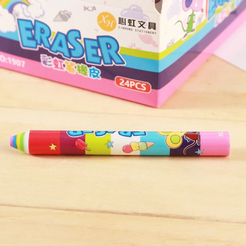 1 шт. креативный ластик в виде радужной ручки милые Мультяшные канцелярские