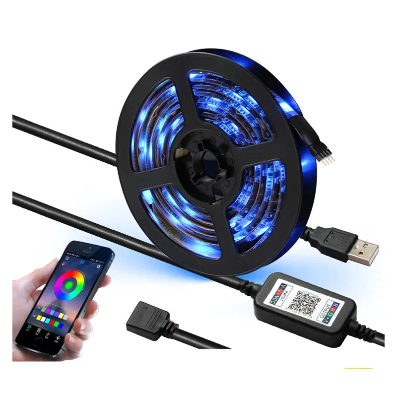 Светодиодная RGB лента 1 комплект м 2 3 5 SMD 5050 в постоянного тока USB кабель