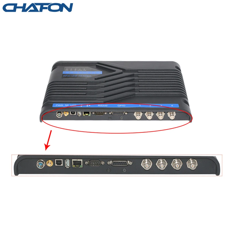 Chafon rs232 uhf rfid фиксированный считыватель 4 порта impinj r2000 чип бесплатный sdk образец