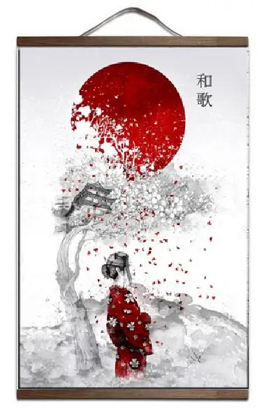 Японское кимоно для девушек художественный принт холст плакат картина из