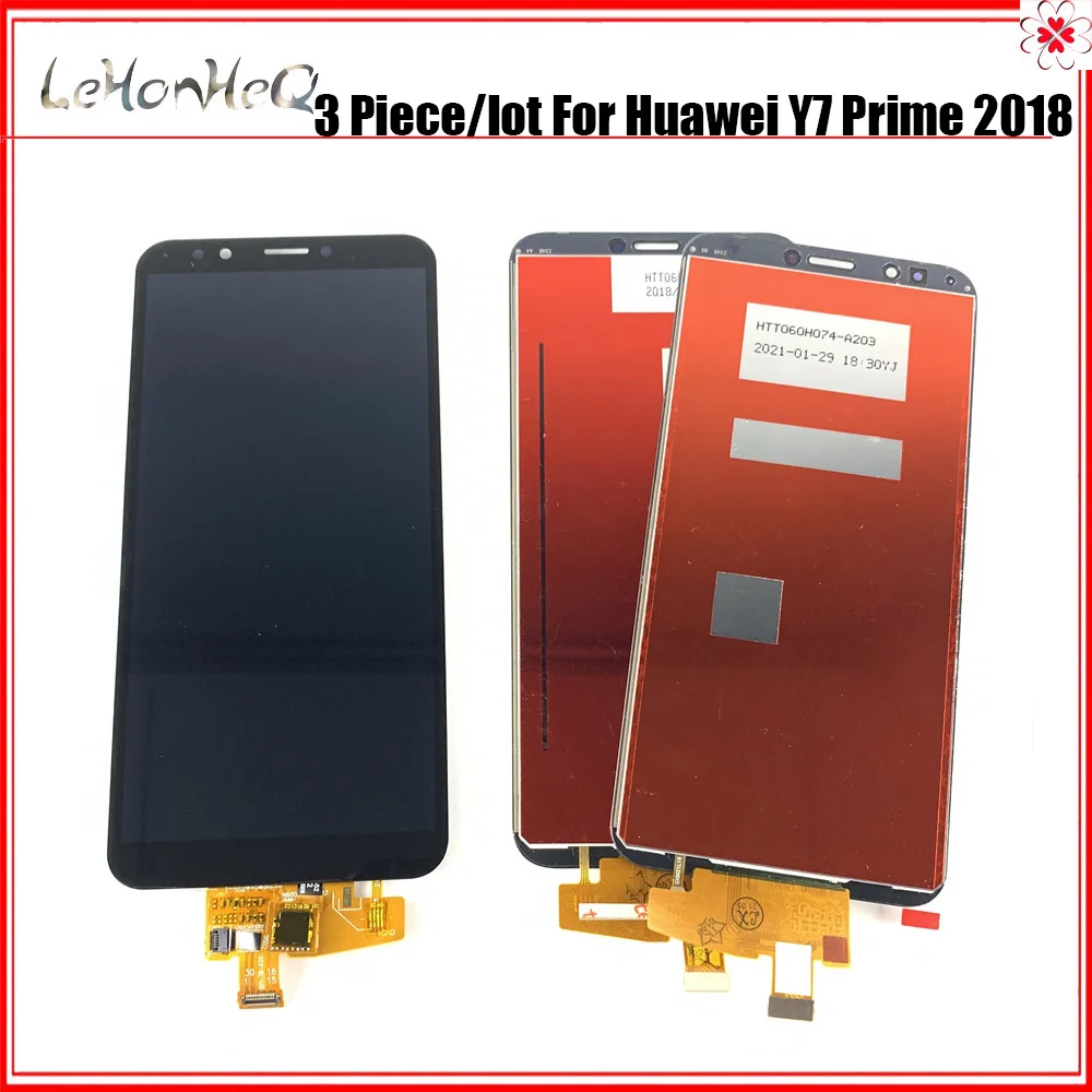 

3 Piece/Lot For Huawei Y7 2018 LCD Y7 Pro 2018 Display Touch Screen Digitizer Assembly For Y7 Prime 2018 LCD Replacement